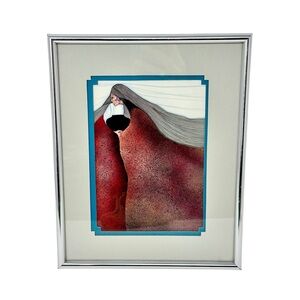 Pena Vintage Framed Art Print Native American Southwestern Western Hanging